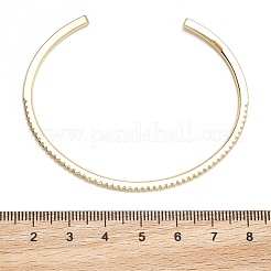 Clear Cubic Zirconia Open Cuff Bangle&nbsp;LS-BJEW-M231-07G