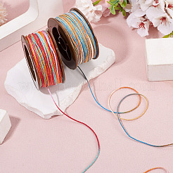 2 Rolls 2 Colors Segment Dyed Round Polyester Twisted Cords&nbsp;OCOR-TA0003-65B