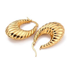 Ion Plating(IP) 304 Stainless Steel Hoop Earrings&nbsp;EJEW-O096-38G