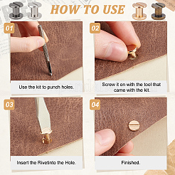 40Sets 4 Colors Alloy Screw Clasps&nbsp;BUTT-PH0001-30A