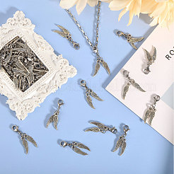 Tibetan Style Alloy Wing Pendant Decoration&nbsp;HJEW-AB00504