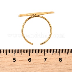 304 Stainless Steel Cuff Open Rings for Women&nbsp;RJEW-V014-10G