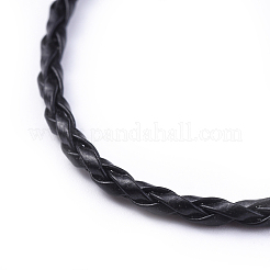 Trendy Braided Imitation Leather Necklace Making&nbsp;NJEW-S105-017