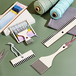 4Pcs Wood Weaving Comb Sets&nbsp;TOOL-WH0155-173