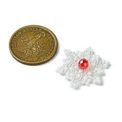 Christmas Seed Beads Beaded Charms&nbsp;PALLOY-MZ00297-02