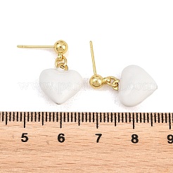 Brass Enamel Stud Earring&nbsp;EJEW-Z164-19G