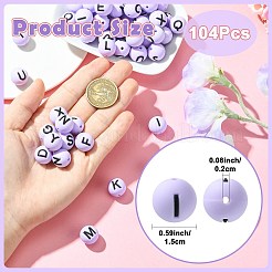 104Pcs 26 Styles Silicone Beads&nbsp;SIL-SZ0003-40C