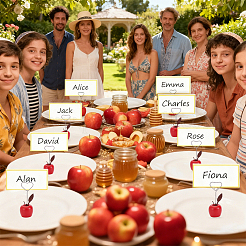 20Pcs Apple Wood & Iron Name Card Holders&nbsp;AJEW-GA0010-01