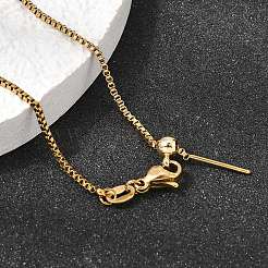1.2MM Unisex 304 Stainless Steel Box Chain Necklaces&nbsp;NJEW-P356-12G