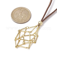 3Pcs 3 Style Crystal Holder Cage Necklace&nbsp;NJEW-JN04586
