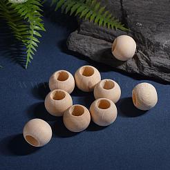 Natural Unfinished Wood Beads&nbsp;WOOD-Q038-20mm