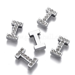 Alloy Letter Slide Charms&nbsp;RB-F034-01I-P-RS