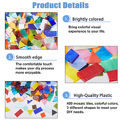 400Pcs 4 Styles Mosaic Tiles Glass Cabochons&nbsp;DIY-DC0003-67