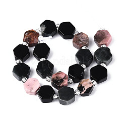 Natural Rhodonite & Eagle Eye & Obsidian Beads Strands&nbsp;G-N358-03A-03