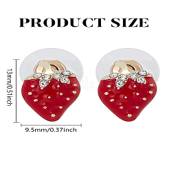 1 Pair Zinc Alloy Enamel Stud Earrings&nbsp;EJEW-LP0009-14