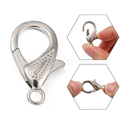 Zinc Alloy Lobster Claw Clasps&nbsp;PALLOY-D008-P