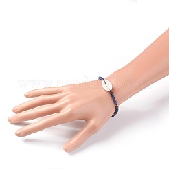 Natural Lapis Lazuli(Dyed) Braided Bead Bracelets&nbsp;BJEW-JB04079-02