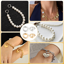 20Pcs 2 Colors Brass Locking Jump Rings&nbsp;KK-BBC0023-07A