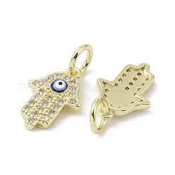 Golden Brass Micro Pave Cubic Zirconia Pendants&nbsp;KK-L209-065G-02