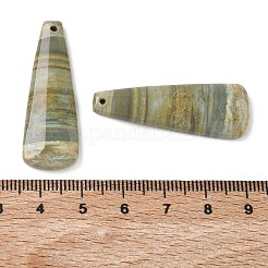 Natural Indian Green Line Jasper Pendants&nbsp;G-Z151-02A