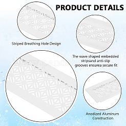Rectangle Aluminium Alloy Air Vent Grille Cover&nbsp;AJEW-WH0696-714A