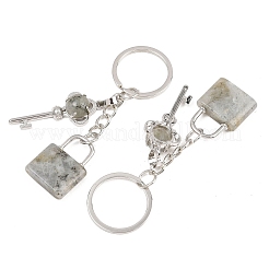 Natural Labradorite Pendant Keychains&nbsp;KEYC-A016-01P-14