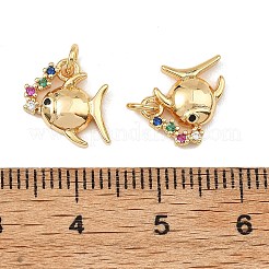 SHEGRACE Brass Colorful Cubic Zirconia Charms&nbsp;XGRQ3P648-591G