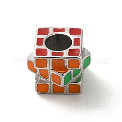 304 Stainless Steel Enamel European Beads&nbsp;STAS-G308-21P