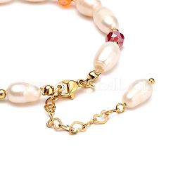 Natural Pearl Beaded Bracelets for Mom Women Girl&nbsp;BJEW-TA00010