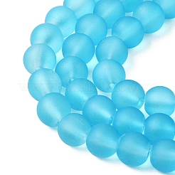 Baking Paint Transparent Glass Bead Strands&nbsp;GLAA-S031-6mm-37