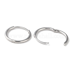 Anti-Tarnish Rhodium Plated 925 Sterling Silver Huggie Hoop Earrings&nbsp;STER-D016-03D-P