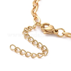 PVD Vacuum Plating 304 Stainless Steel Cable Chain Bracelet for Men Women&nbsp;BJEW-E031-05D-G