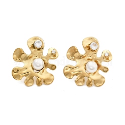 304 Stainless Steel Clear Cubic Zirconia Stud Earrings&nbsp;EJEW-R020-05G-01