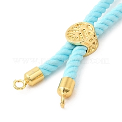 Twisted Nylon Cord Silder Bracelets&nbsp;DIY-B066-03G-09