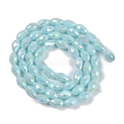 Opaque Solid Color Electroplate Glass Beads Strands&nbsp;EGLA-N013-P10mm-B11