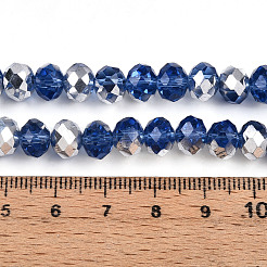 Electroplate Transparent Glass Beads Strands&nbsp;EGLA-A034-T8mm-M03
