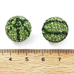 Watermelon Pattern Polymer Clay Rhinestone Beads&nbsp;CLAY-NH0001-04
