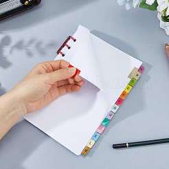 Rectangle Paper Notebook Index Divider Sheets&nbsp;AJEW-WH0796-78A