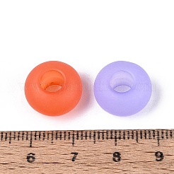 Frosted Transparent Acrylic European Beads&nbsp;OACR-Q200-21