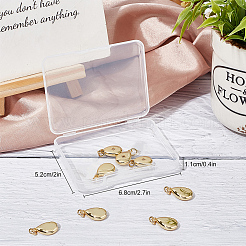 12Pcs Brass Micro Pave Clear Cubic Zirconia Pendants&nbsp;ZIRC-BBC0003-70