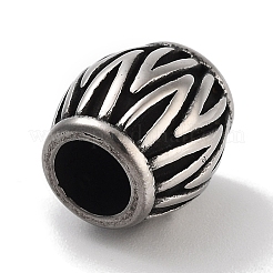 Retro 304 Stainless Steel European Beads&nbsp;STAS-L274-019AS