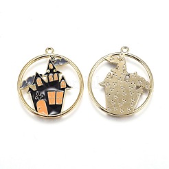 Halloween Theme Alloy Enamel Pendants&nbsp;ENAM-J649-12LG-02
