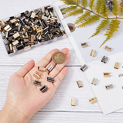 180Pcs 6 Style Iron Ribbon Crimp Ends&nbsp;FIND-WR0004-92