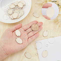 DIY Oval Wine Glass Charm Tags Making Kit&nbsp;DIY-SC0018-60