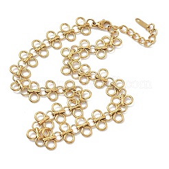 304 Stainless Steel Butterfly Link Chain Necklaces for Women&nbsp;NJEW-B152-02