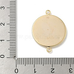 Flat Round Brass Connector Cabochon Settings&nbsp;KK-K414-13C-G