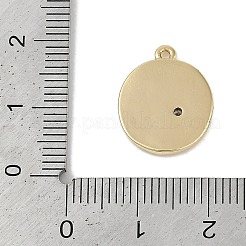 Brass Micro Pave Cubic Zirconia Pendants&nbsp;KK-I719-40G