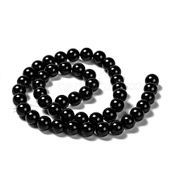 Natural Eyeless Obsidian Beads Strands&nbsp;X-G-K123-06-8mm