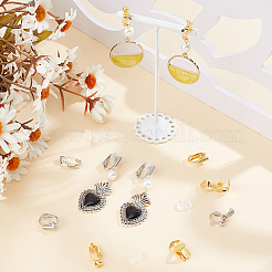 32Pcs 8 Style Brass Clip-on Earring Findings&nbsp;KK-SP0001-27