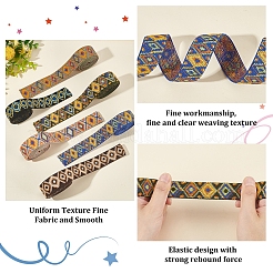 6 Strands 6 Styles Flat Ethnic Style Polyester Elastic Cord&nbsp;OCOR-BC0006-44